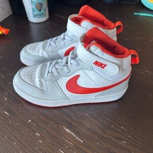 Nike Kids' White and Red Sneakers